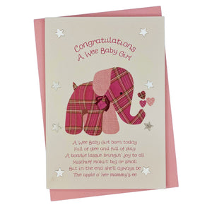 Baby Girl Elephant Card