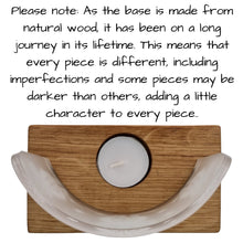 Load image into Gallery viewer, Wooden Tea Light Candle Holder with Glass Sheet and Highland Cow Design