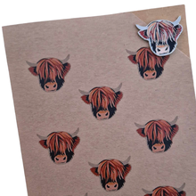 Load image into Gallery viewer, Hairy Coo Enamel Pin Badge on Card
