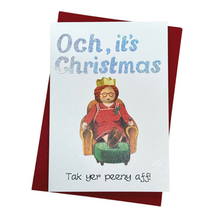 Tak Yer Peeny Aff Christmas Card