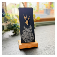 Load image into Gallery viewer, Scottie Dog Slate Mantel Clock
