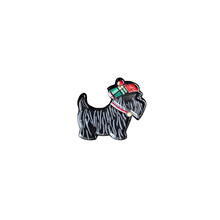 Load image into Gallery viewer, Scottie Dog Enamel Pin Badge on Card
