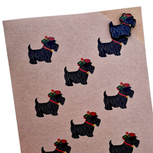 Load image into Gallery viewer, Scottie Dog Enamel Pin Badge on Card
