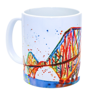 11oz ceramic mug with Forth Bridge design