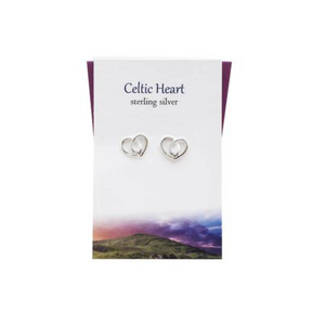 Sterling Silver Scottish earrings with Celtic Heart design