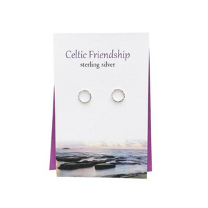 Sterling Silver Scottish earrings with Celtic Friendship design