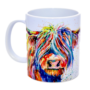 11oz ceramic mug with Highland Cow design
