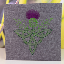 Load image into Gallery viewer, Celtic Thistle Embroidered Canvas
