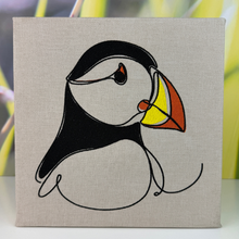 Load image into Gallery viewer, Puffin Embroidered Canvas
