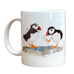 11oz ceramic mug with Puffin design