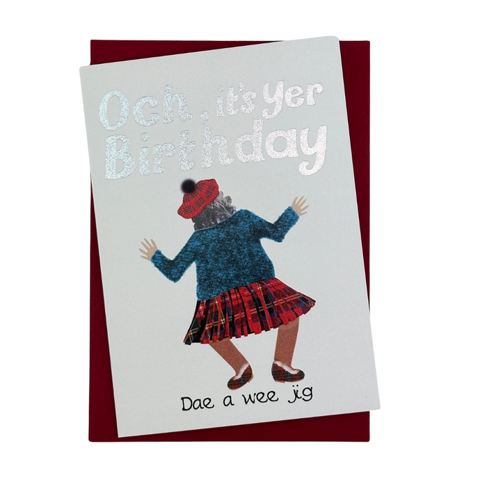 Funny Scottish Card with 'Funny Scottish Card with 'Dae a Wee Jig' phrase' phrase