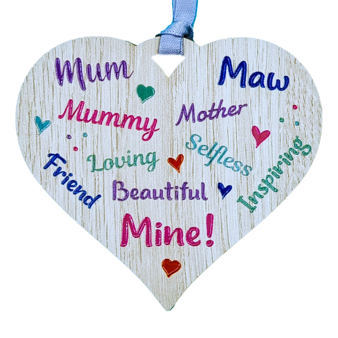 Insipring Mum Colourful Hanging Heart