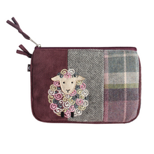 Load image into Gallery viewer, tweed purse with Sheep applique
