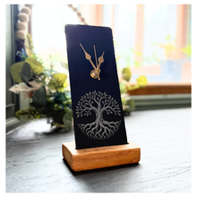 Load image into Gallery viewer, Tree of Life Slate Mantel Clock
