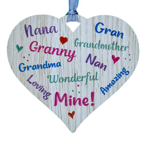 Amazing Granny Colourful Hanging Heart
