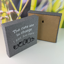 Load image into Gallery viewer, Cats Are In Charge Embroidered Canvas
