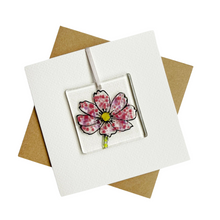 Load image into Gallery viewer, Cosmos Fused Glass Card
