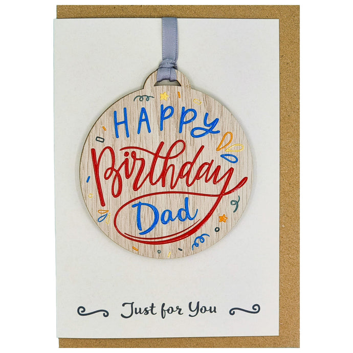Dad Happy Birthday Card with Gift