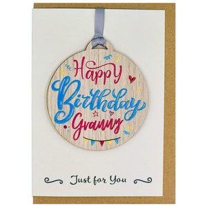 Granny Happy Birthday Card with Gift