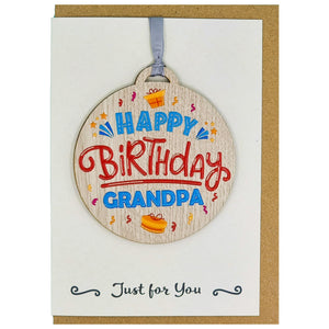 Grandpa Happy Birthday Card with Gift