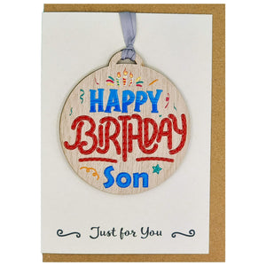 Son Happy Birthday Card with Gift