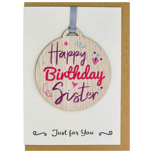 Sister Happy Birthday Card with Gift