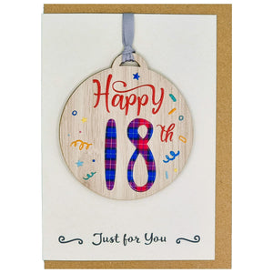 Happy 18th Birthday Card with Gift