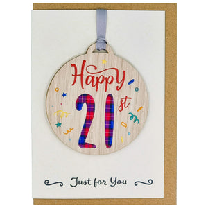 Happy 21st Birthday Card with Gift