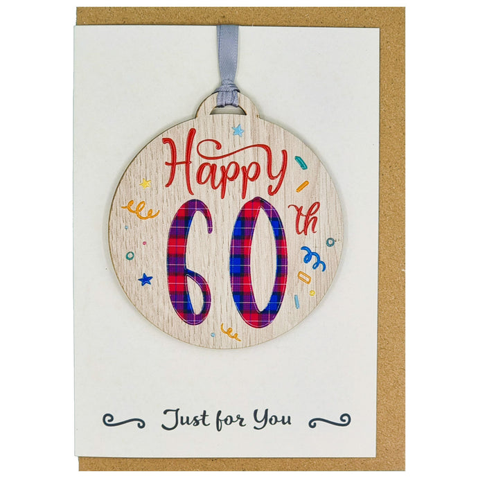 Happy 60th Birthday Card with Gift