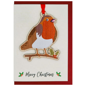 Christmas Robin Card with Gift