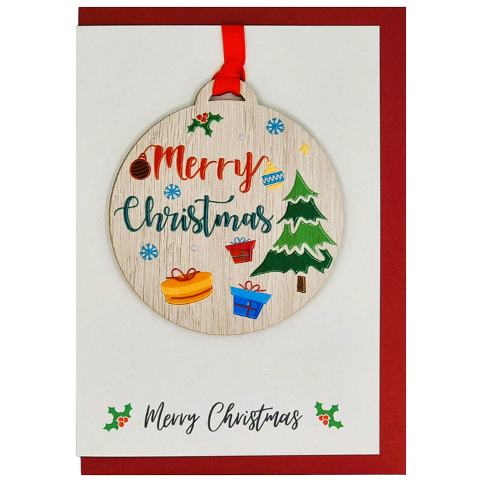 Merry Christmas Card with Gift