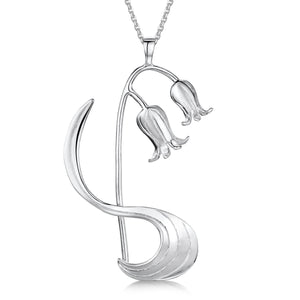Scottish Twin Bluebell silver pendant | Glenna Jewellery Scotland