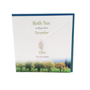 December Birth Tree Elder silver necklace | The Silver Studio Scotland