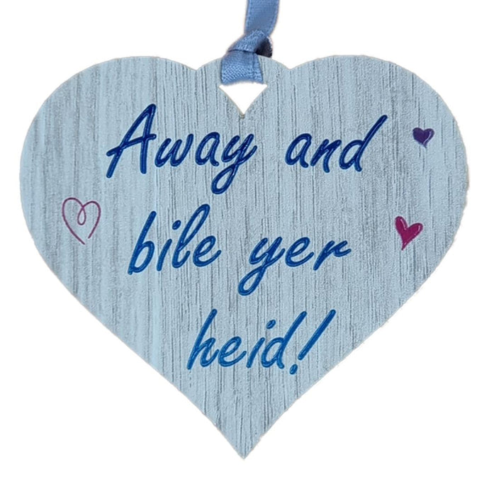A Hanging Heart Plaque With A Colourful Design