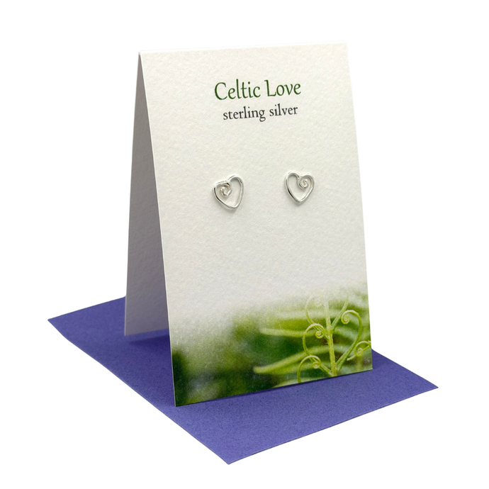 Celtic Love silver stud earrings| The Silver Studio Scotland