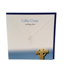 Load image into Gallery viewer, Celtic Cross Medium silver necklace | The Silver Studio Scotland
