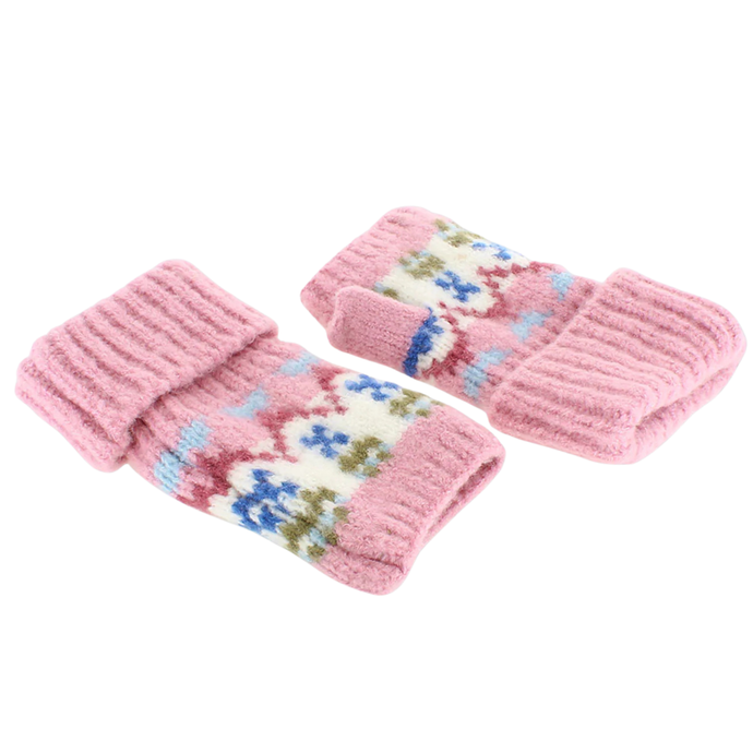 Carla Fingerless Gloves - Pink