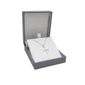 Dragonfly silver pendant small| Glenna Jewellery Scotland