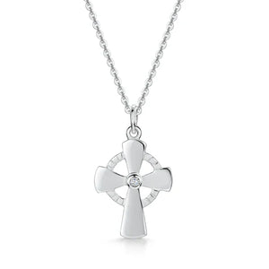 Celtic Cross Crystal Pendant