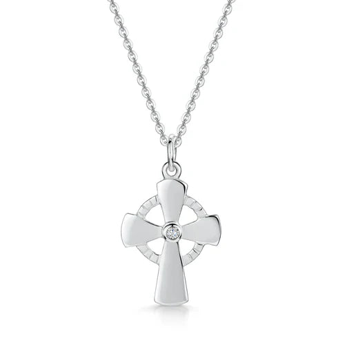 Celtic Cross Crystal Pendant
