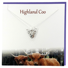 Load image into Gallery viewer, Highland Coo pendant  | The Silver Studio Scotland
