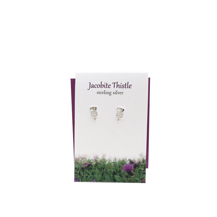 Jacobite Thistle silver stud earrings| The Silver Studio Scotland