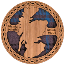 Load image into Gallery viewer, Circle Wooden Map Coaster with Scotland Map
