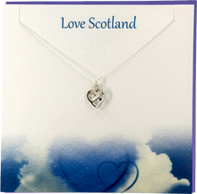 Load image into Gallery viewer, Love Scotland heart necklace | The Silver Studio Scotland
