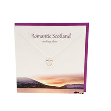 Load image into Gallery viewer, Romantic Scotland Heart silver necklace | The Silver Studio Scotland
