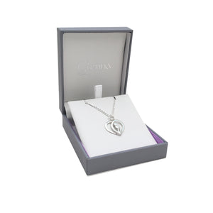 Scottish Thistle Heart silver pendant | Glenna Jewellery Scotland