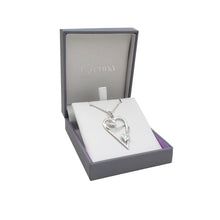 Load image into Gallery viewer, Sweetheart Long Drop Silver Pendant| Glenna Jewellery Scotland
