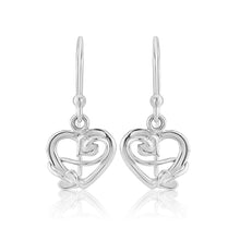 Load image into Gallery viewer, Sweetheart Drop Silver Earrings Small| Glenna Jewellery Scotland
