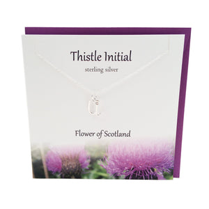 Thistle  Initial 'U' silver necklace | The Silver Studio Scotland