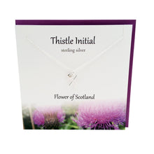 Load image into Gallery viewer, Thistle  Initial &#39;X&#39; silver necklace | The Silver Studio Scotland

